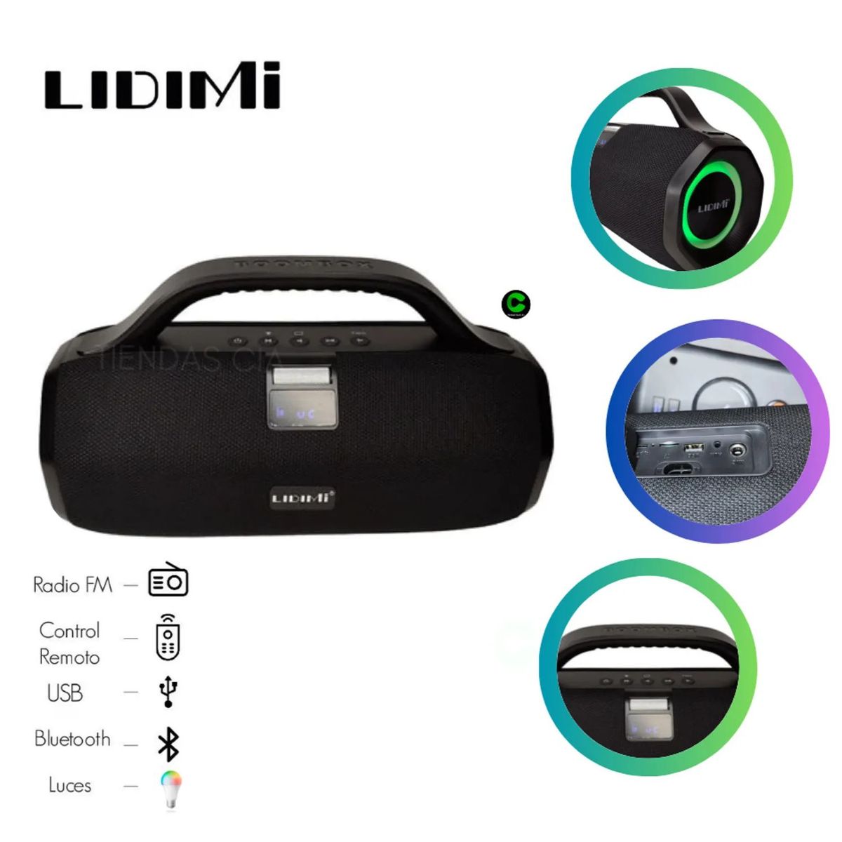 LIDIMI - Parlante LIDIMI Boombox LD-S011AC 50W