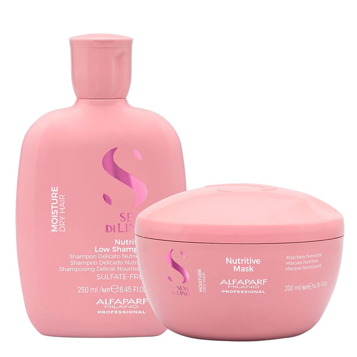 ALFAPARF MILANO - ALFAPARF Semi Di Lino Nutritive Shampoo 250 ml + Mask 200 ml
