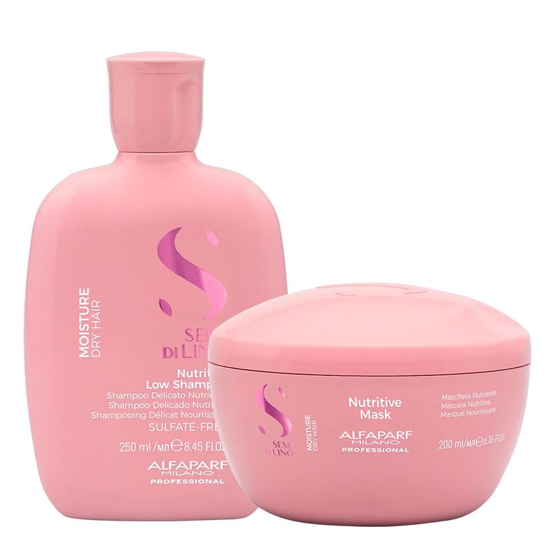 ALFAPARF MILANO - ALFAPARF Semi Di Lino Nutritive Shampoo 250 ml + Mask 200 ml