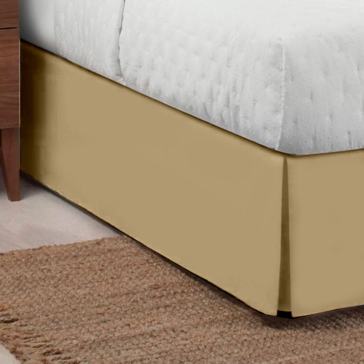 GENERICO - FALDON DE TARIMA 2 PLAZAS ELEGANCE MICROFIBRA GAMUZA 35CM