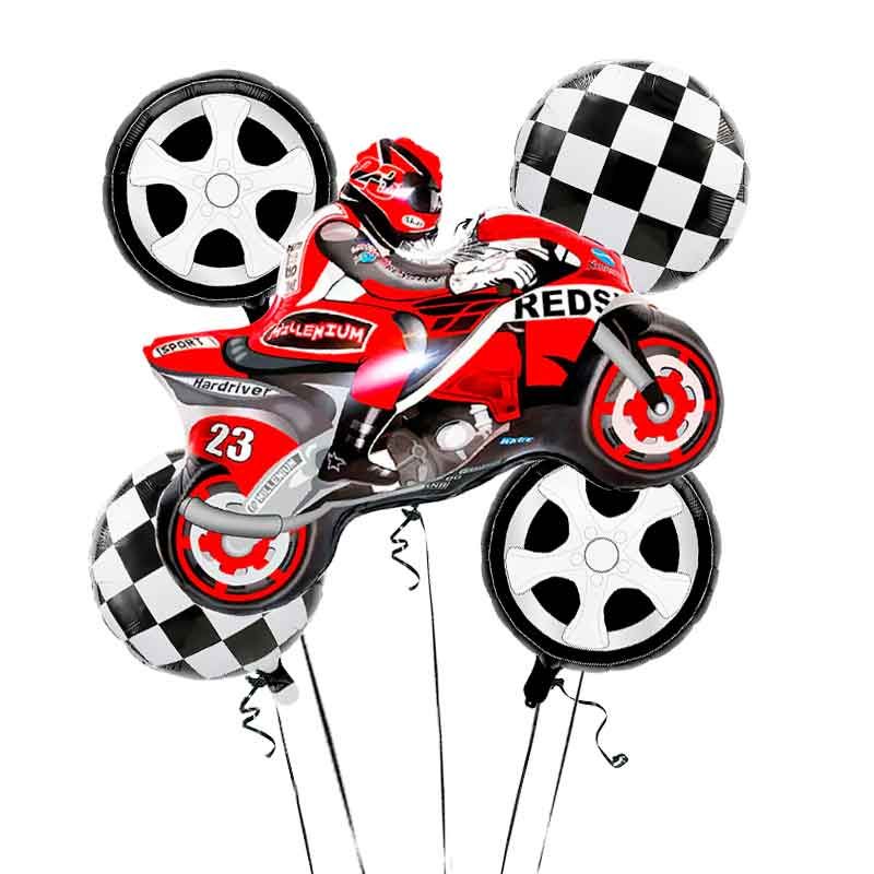 GENERICO - Globos en forma de moto set