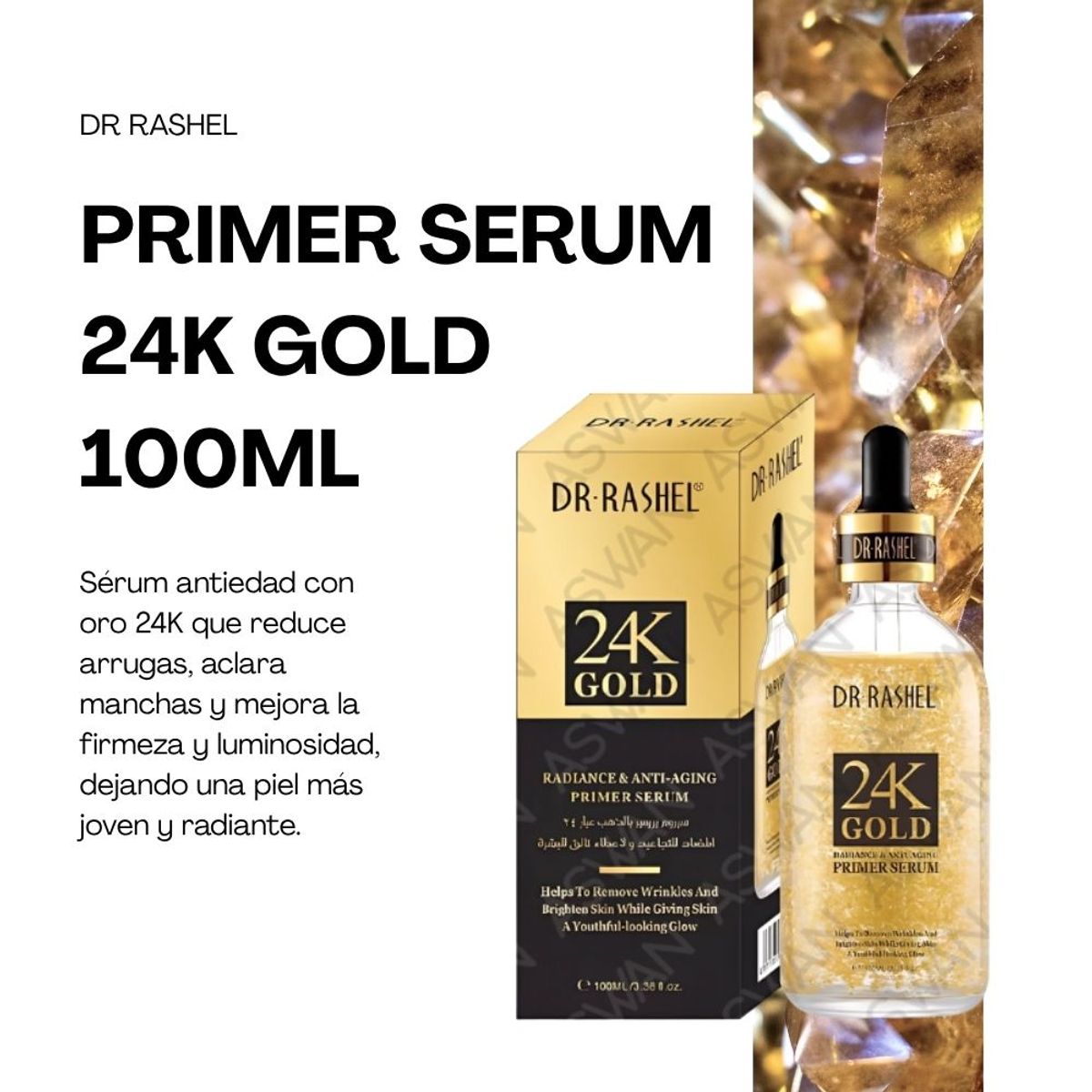 GENERICO - Serum Antiarrugas y Aclarante 24K Oro 100ml - DR RASHEL