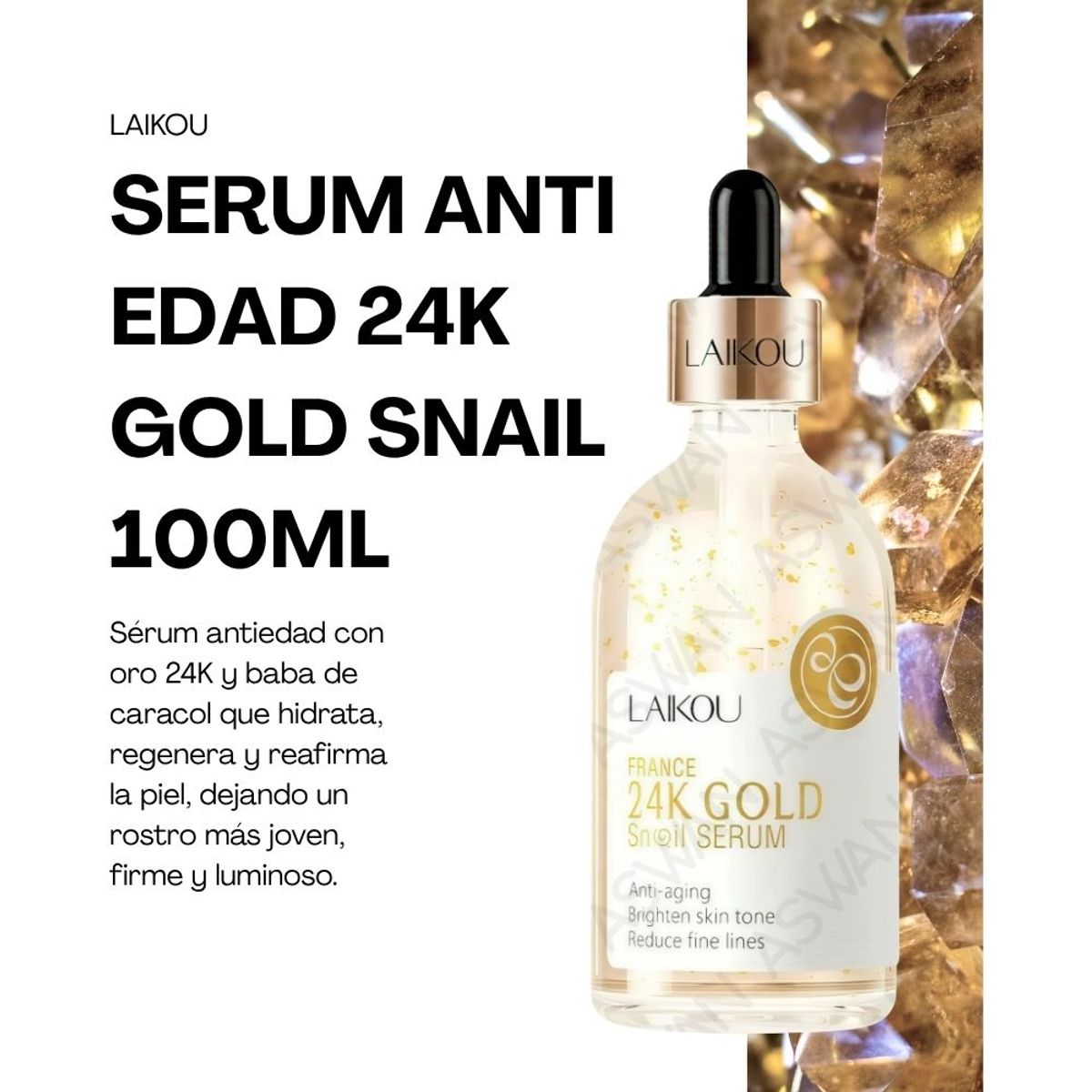GENERICO - Serum Anti Edad 24K Gold  Snail 100ml - LAIKOU