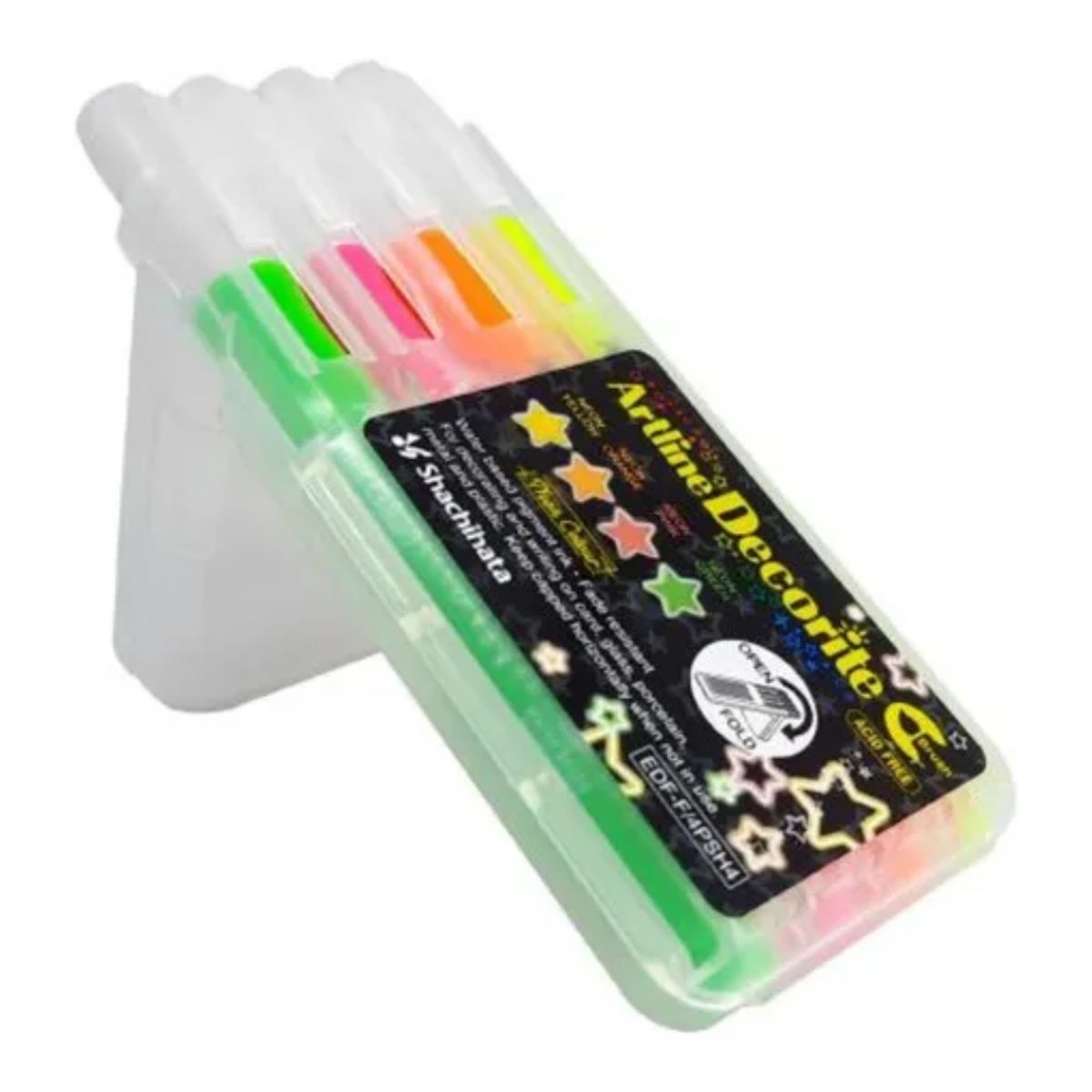 ARTLINE - Marcadores Punta Pincel x4 Decorite Neón