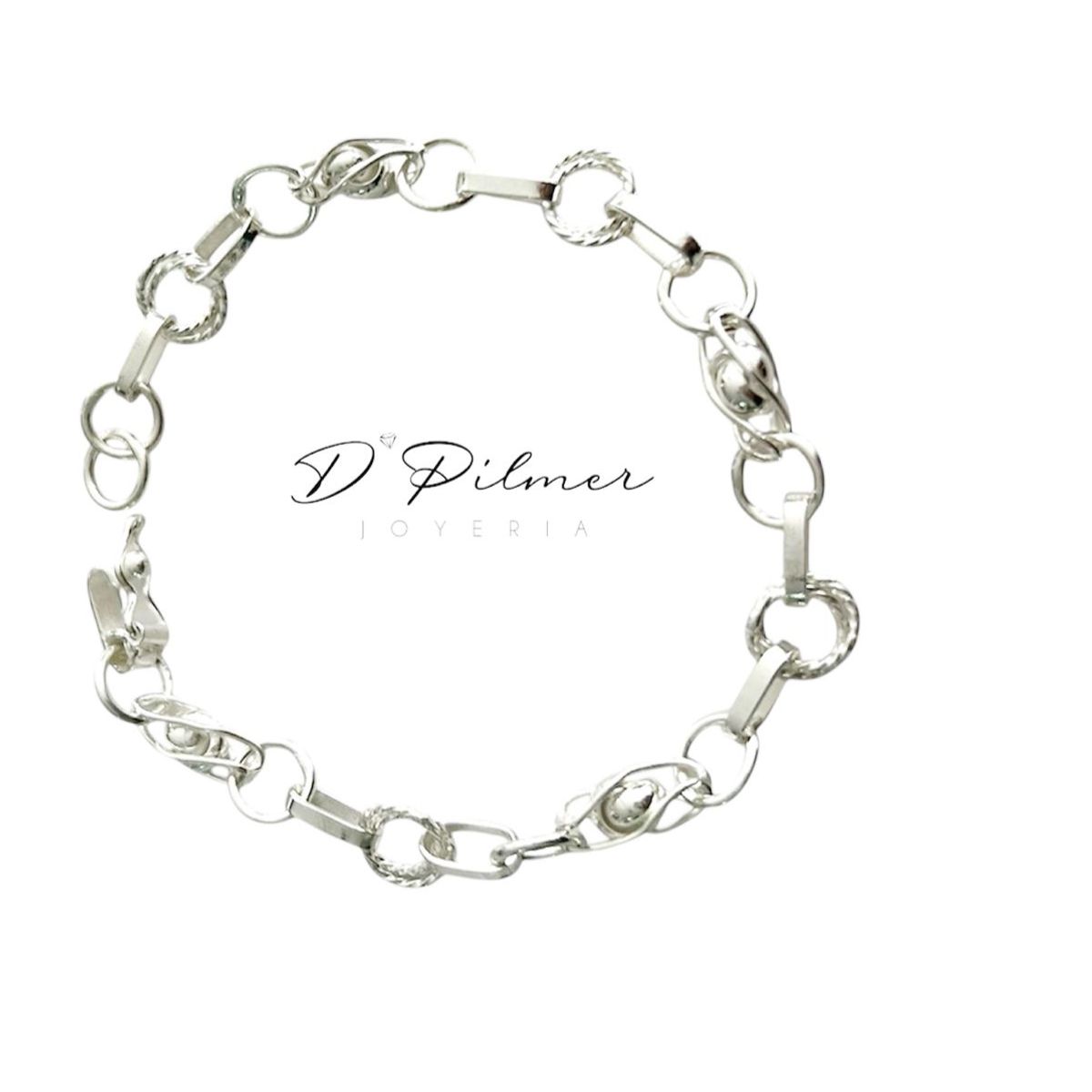 JOYERIA D'PILMER - PULSERA DE PLATA 950 SATELITE PRISIONERA