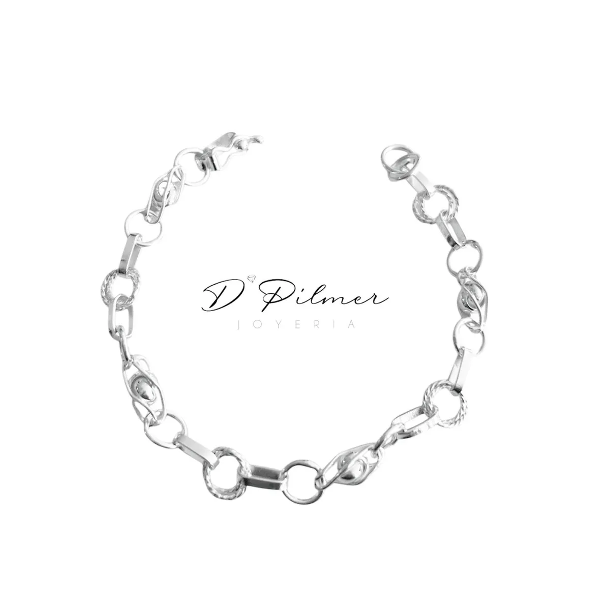JOYERIA D'PILMER - PULSERA DE PLATA 950 SATELITE PRISIONERA