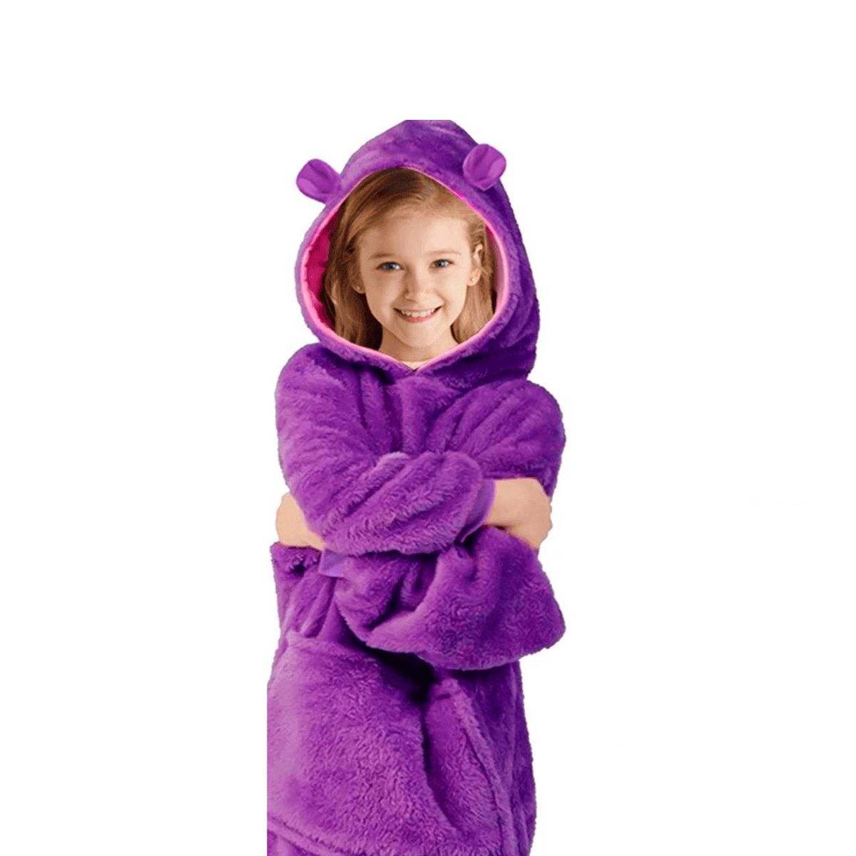 GENERICO - Peluche Poleron Capucha Infantil 2 en 1 Animales Unicornio