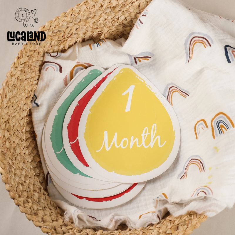 LUCALAND - TARJETAS DE MESES GOTA PARA BEBÉS