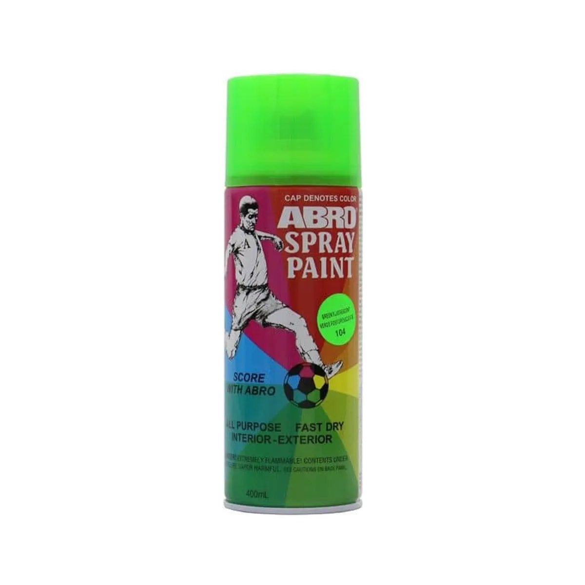 ABRO - PINTURA EN SPRAY FLUORESCENTE VERDE COD 104-C ABRO