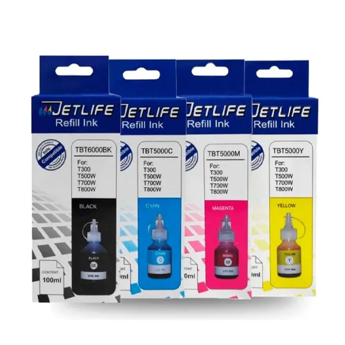 JETLIFE - Pack de 4 Tintas Jetlife Brother Compatibles