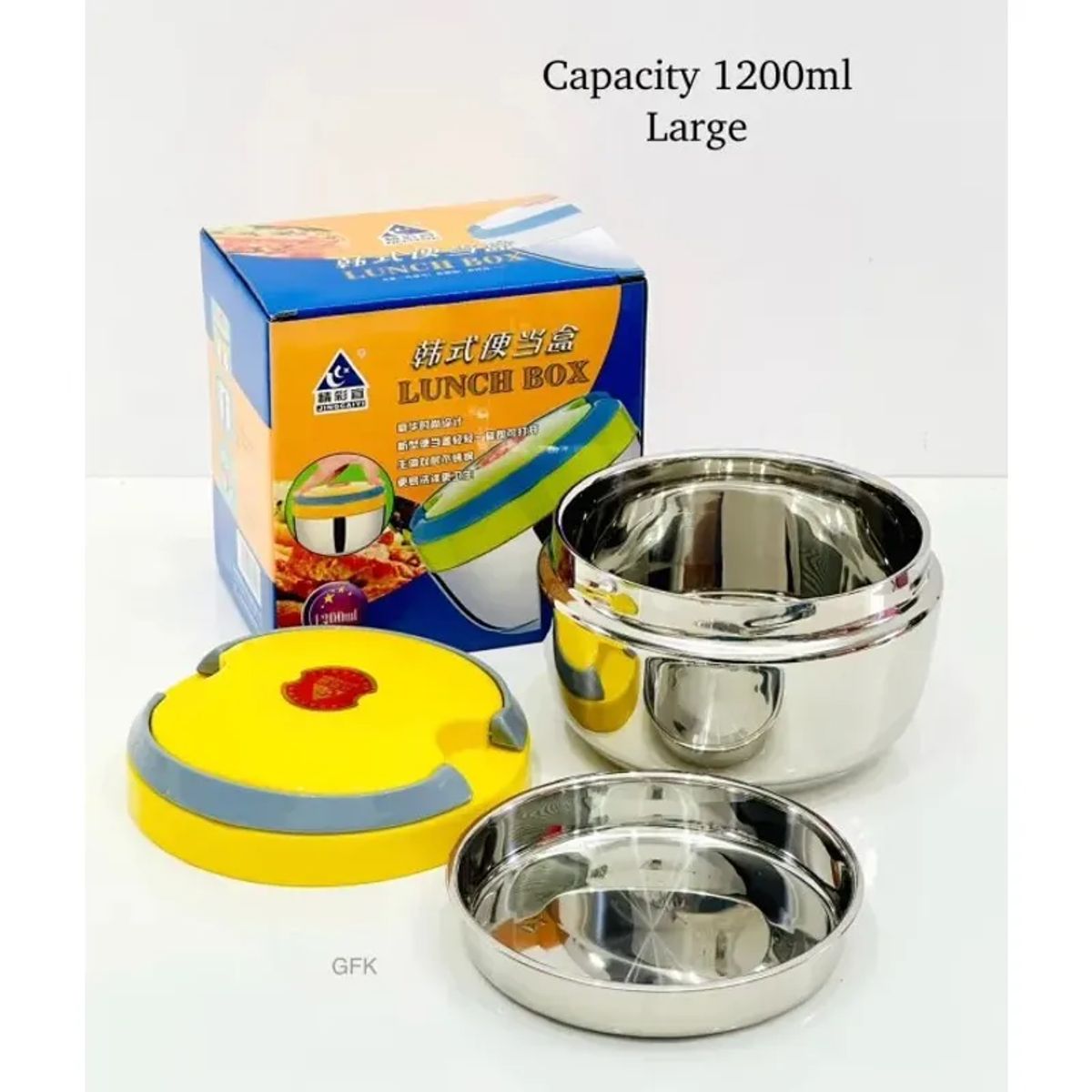 GENERICO - Taper lonchera Termico de 2 Niveles de Acero Inoxidable 1200ml