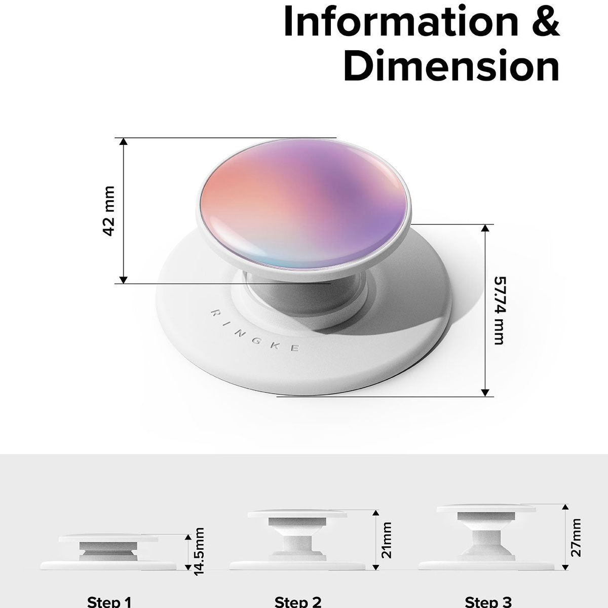 RINGKE - Sujetador Pop Socket Ringke Tok Magsafe Aurora