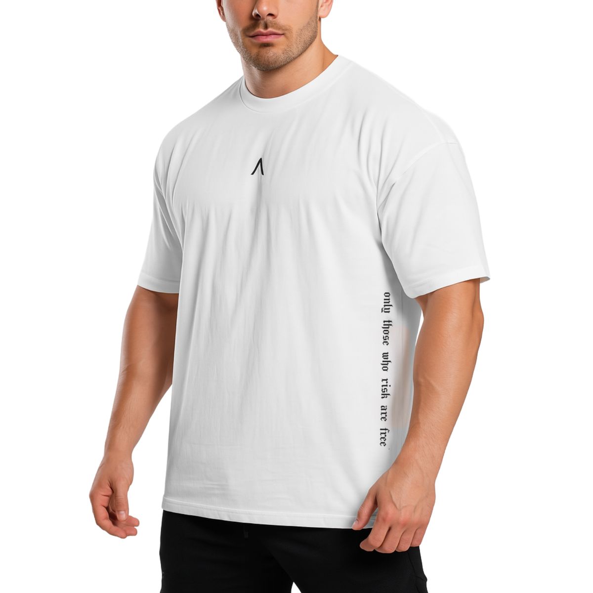 ALPHA FIT - Polo Oversize Algodon - Polo deportivo Gym - Ropa de deporte Alpha