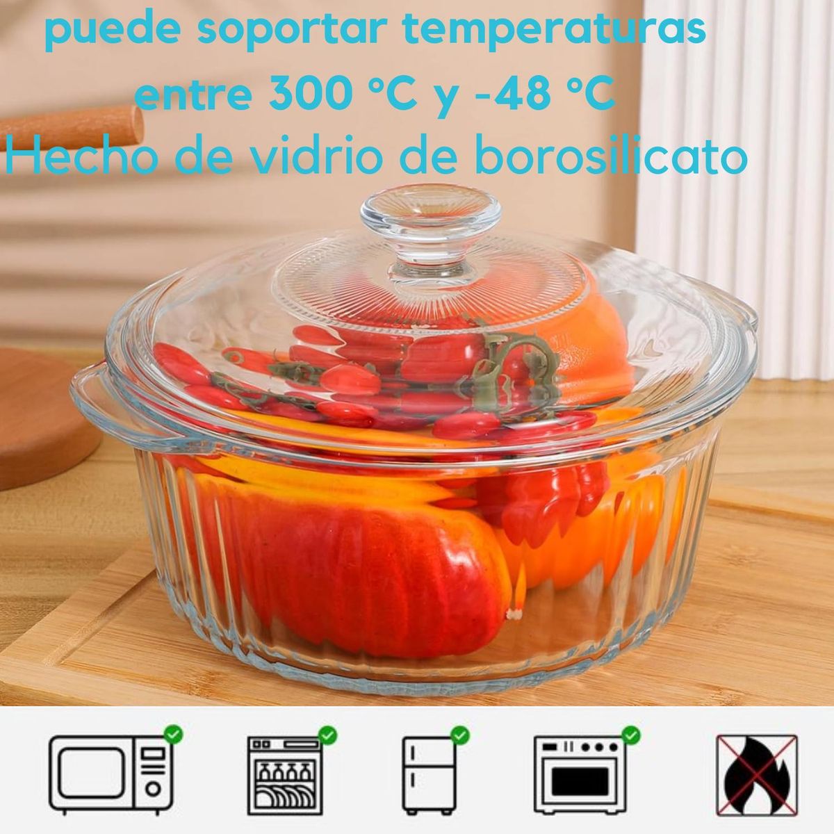 ICHIMATSU - Cacerola Redonda de vidrio borosilicato  ichimatsu