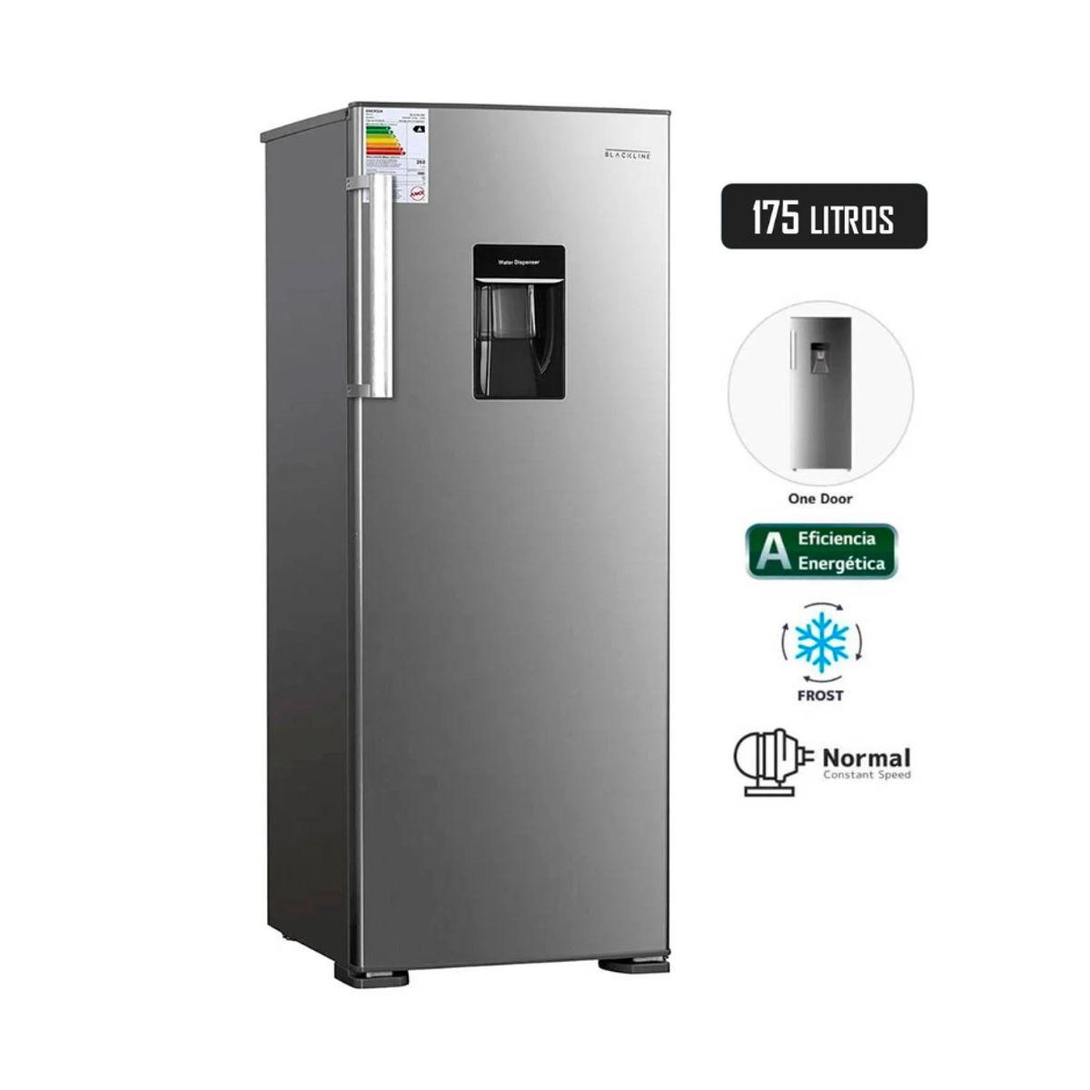 BLACKLINE - REFRIGERADORA BLACKLINE 175L FROST 1PD INOX
