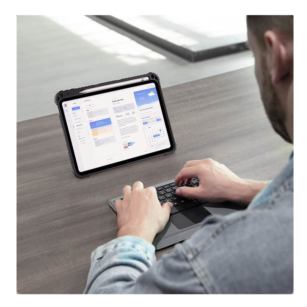 NILLKIN - CASE CON TECLADO NILLKIN 11 PARA IPAD A16 2025 NEGRO