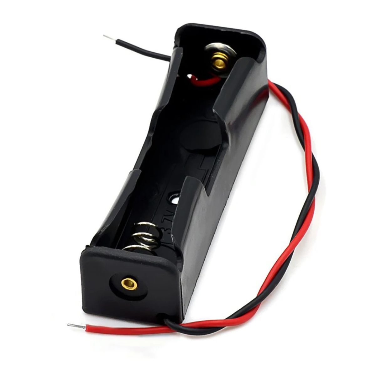 GENERICO - Caja Portapilas 18650 de 1 Celda Cable Grueso Base de Carga Case