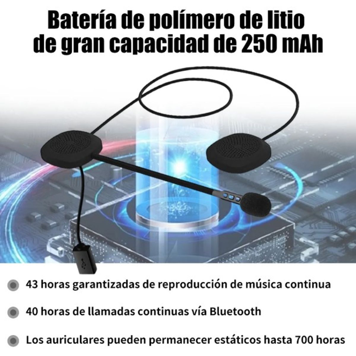 CES - AUDIFONOS BLUETOOTH PARA CASCO DE MOTO INALAMBRICO