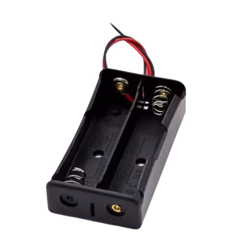 GENERICO - Caja Portapilas 18650 2 Celdas con Cable Grueso Base Carga Case