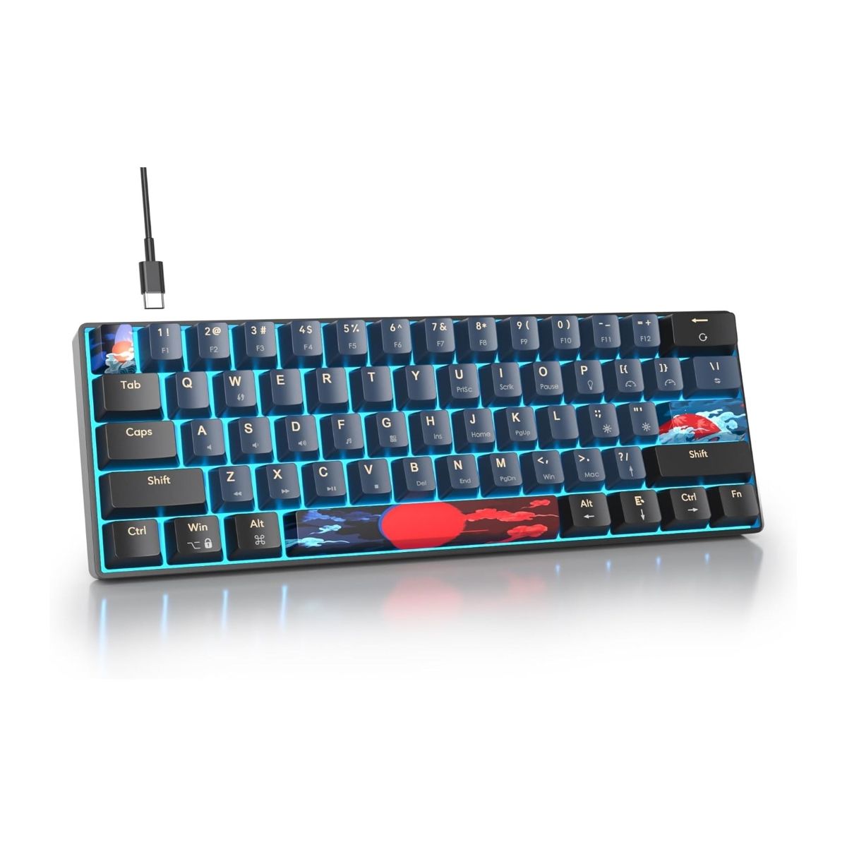 GENERICO - Teclado Mecanico Mini Portable 60% SURMEN GS61