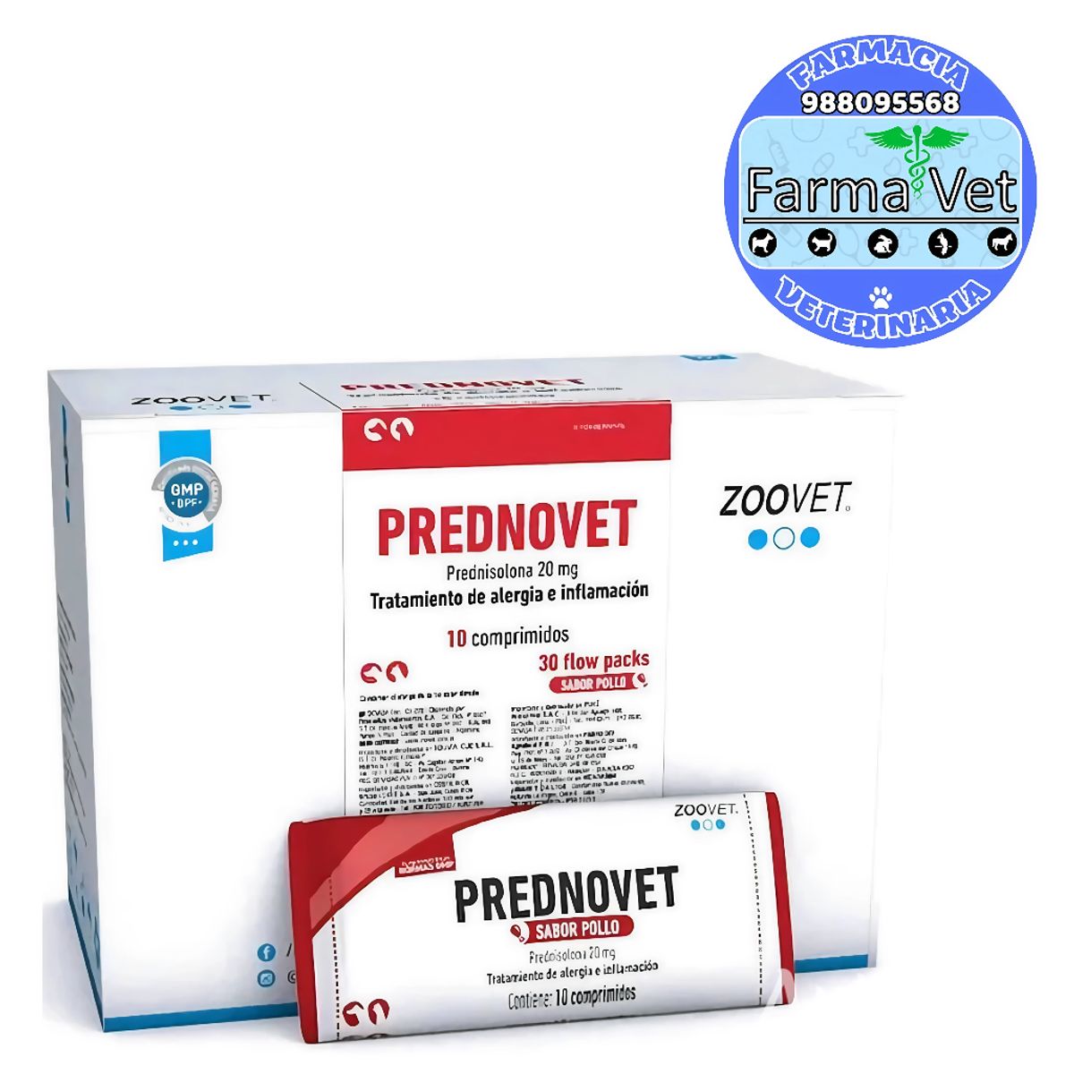 GENERICO - PREDNOVET (PREDNISOLONA 20MG) BLISTER X 10 COMPRIMIDOS