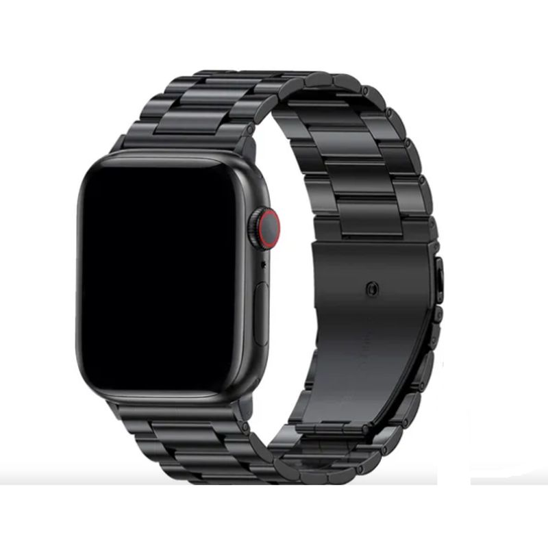 GENERICO - Correa Acero Eslabón Clásico para Apple Watch 42mm - NEGRO