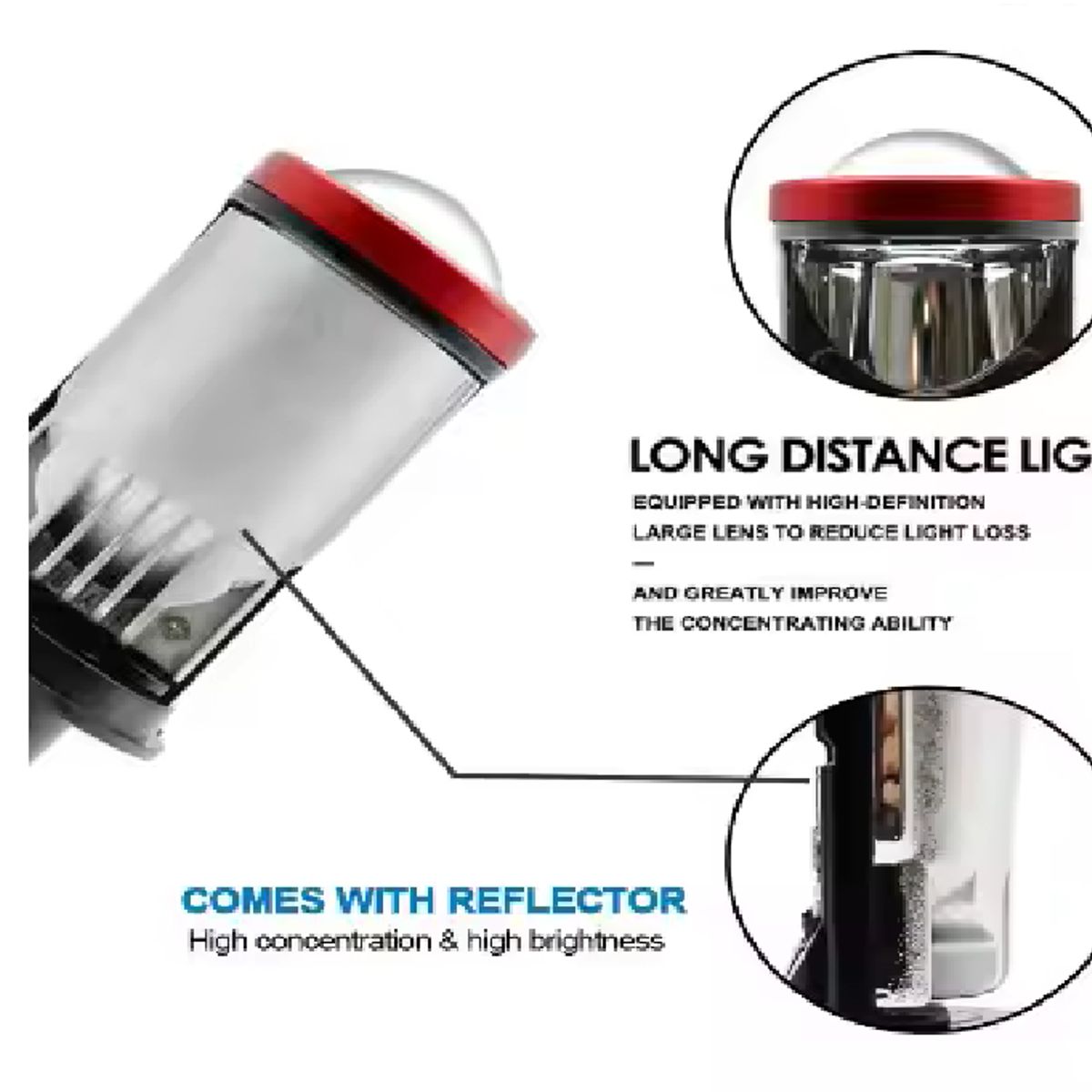 GENERICO - Foco para coche bombilla Led H4 de haz Alto y Bajo 80W 8000LM 12v proyector Y8