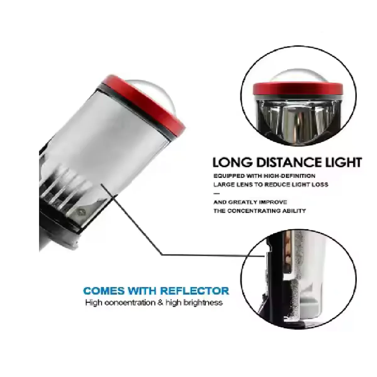 GENERICO - Foco para coche bombilla Led H4 de haz Alto y Bajo 80W 8000LM 12v proyector Y8