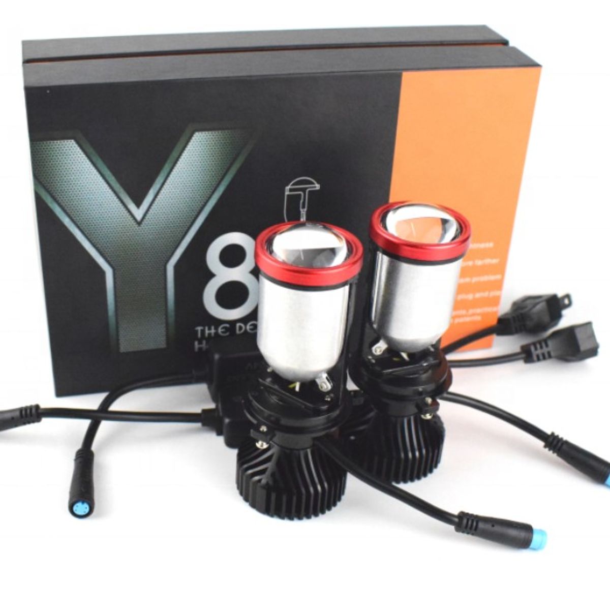 GENERICO - Foco para coche bombilla Led H4 de haz Alto y Bajo 80W 8000LM 12v proyector Y8