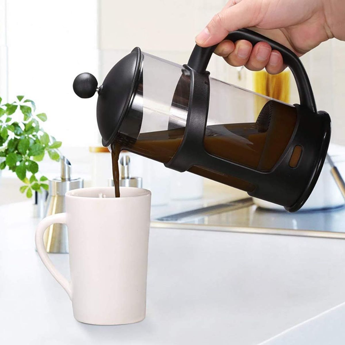 GENERICO - Cafetera prensa de borosilicato con filtro 350 ml