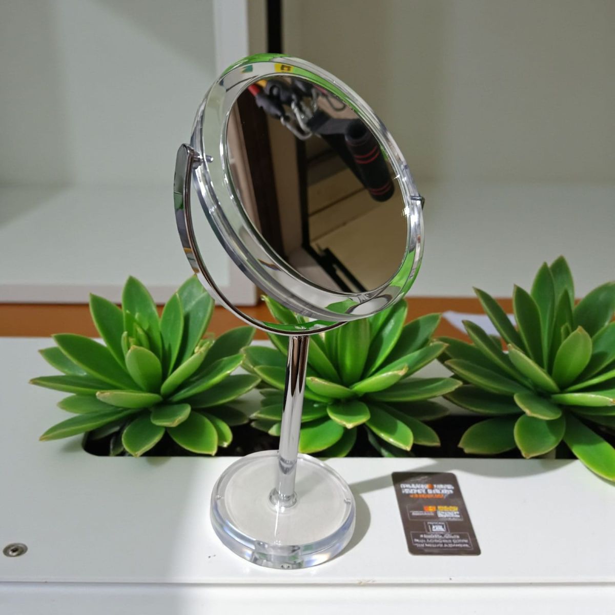 GENERICO - Espejo Portátil de Viaje Ajustable con Aumento de Doble Cara 1X 10X