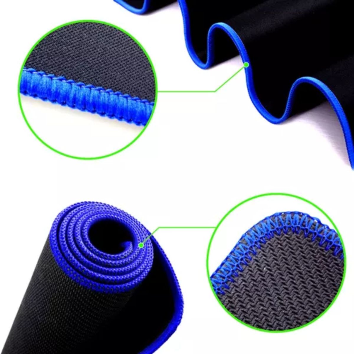 GENERICO - Pad Mouse Gamer Alfombrilla para PC De 90cm x 40cm Borde Cosido Azul