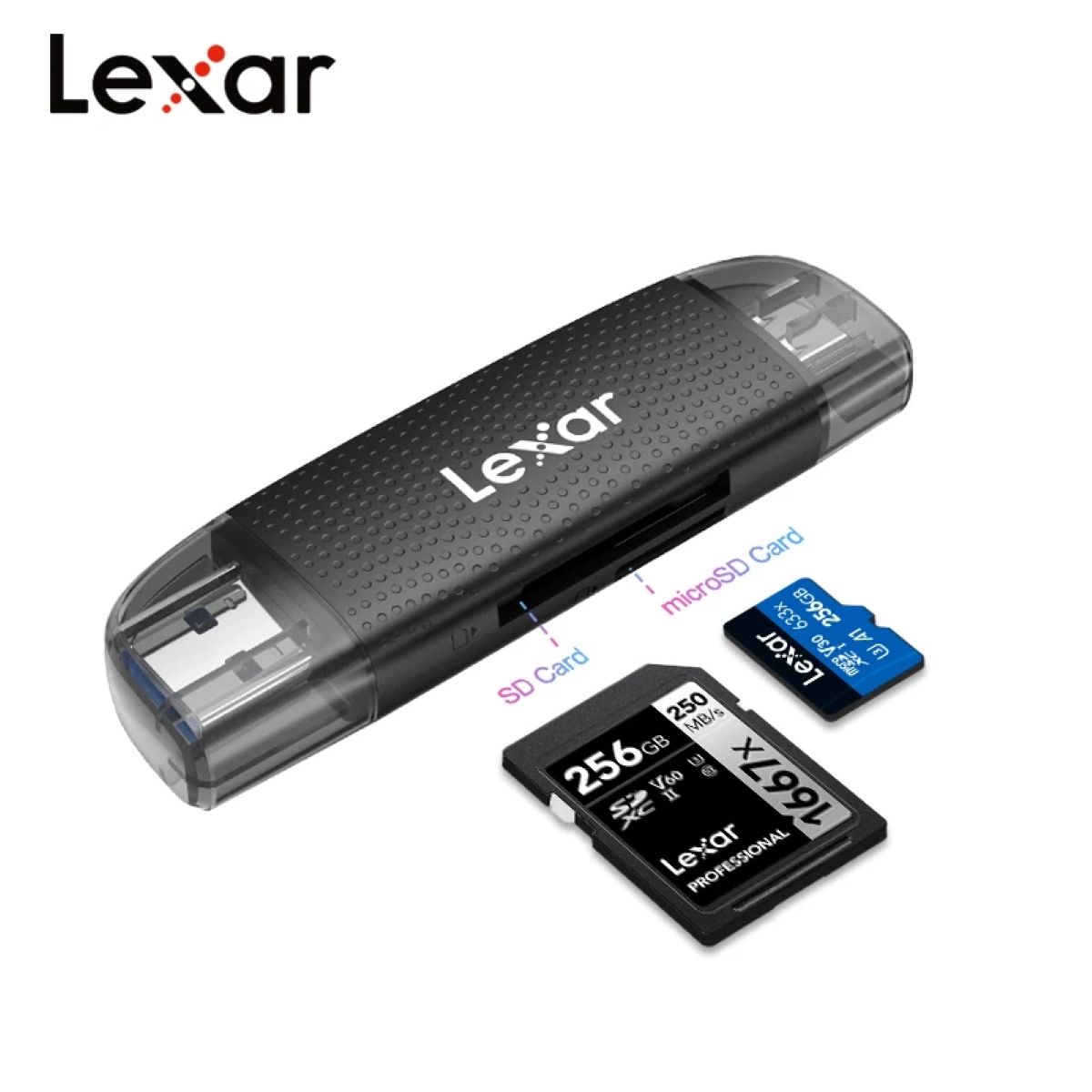 LEXAR - Lector de Memorias SD Micro SD OTG Lexar USB tipo C 3.2