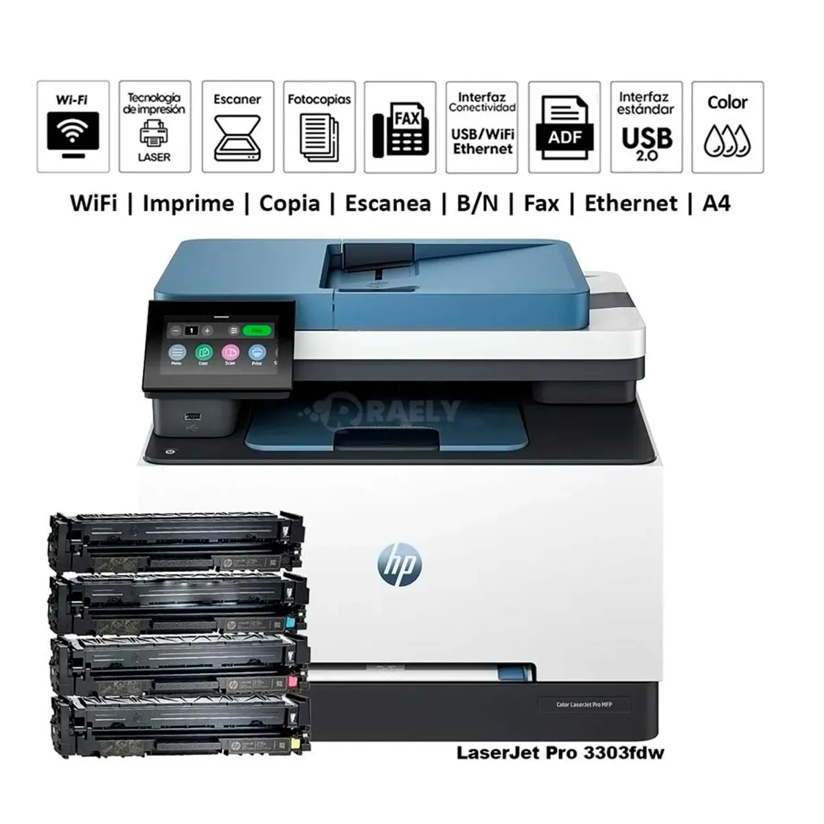 HP - Impresora HP Color LaserJet Pro MFP 3303fdw Duplex USB 20LANWi-Fi