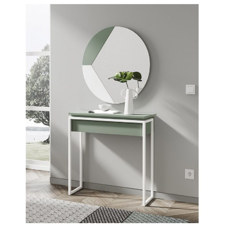 TU MESITA - Consola Recibidor Mayte color AgaveBlanco 1 cajón TU MESITA