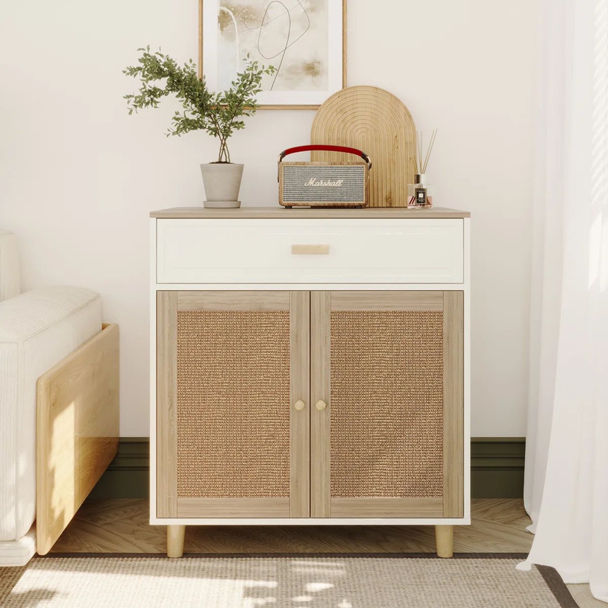 TU MESITA - Mueble para Gato con Espacio para Arenero Coco BlancoDuna TU MESITA