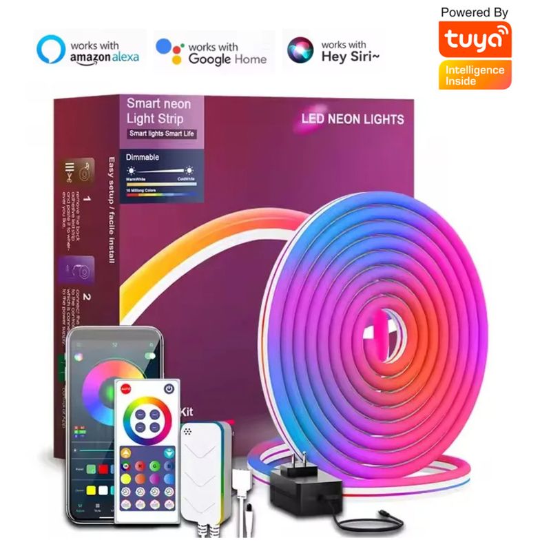 LUMIX - NEON TIRA LED INTELIGENTE RGBIC 5M WIFI Alexa Google