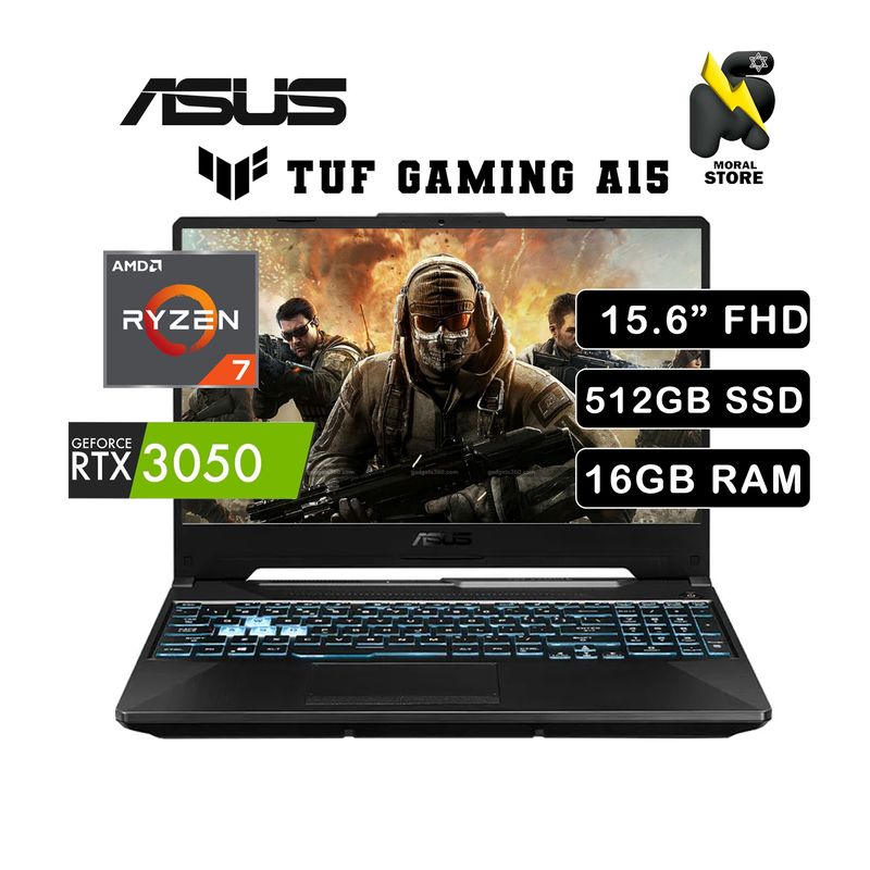 ASUS - ASUS LAPTOP TUF GAMING FA506NCR-HN005W/AMD RYZEN 7-7435HS/512 GB/ 16GB  / RTX 3050 4GB VIDEO/144HZ