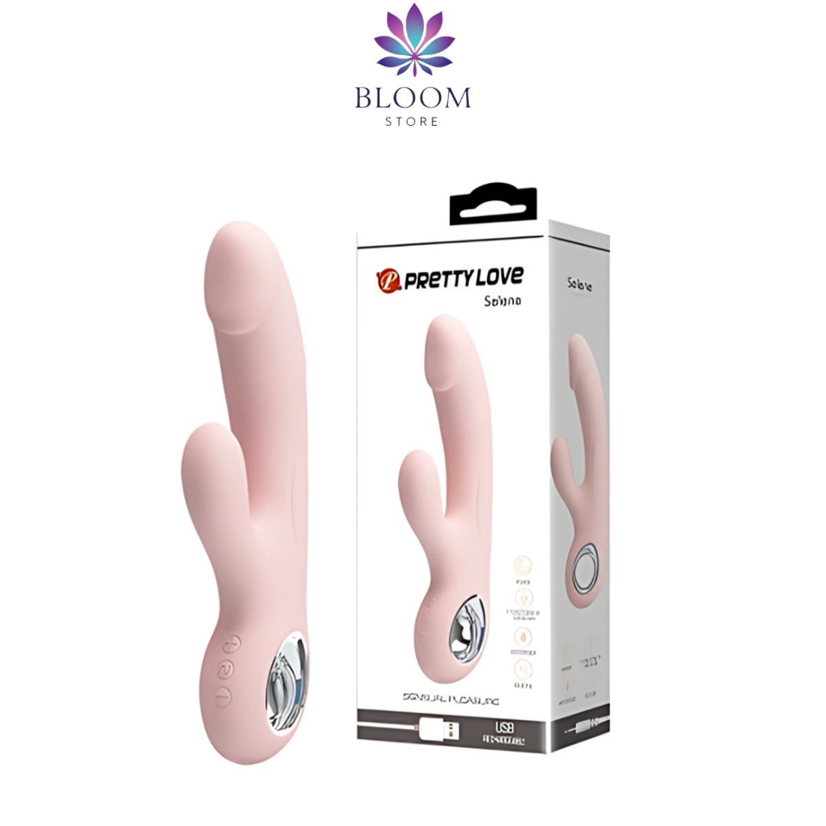 PRETTY LOVE - VIBRADOR SELENE 5 NIVELES DE VELOCIDAD Y 7 FUNCIONES +REGALO