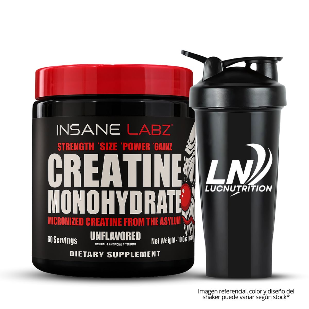 INSANE LABZ - Creatina Insane Labz 300 g - 60 servicios + Shaker