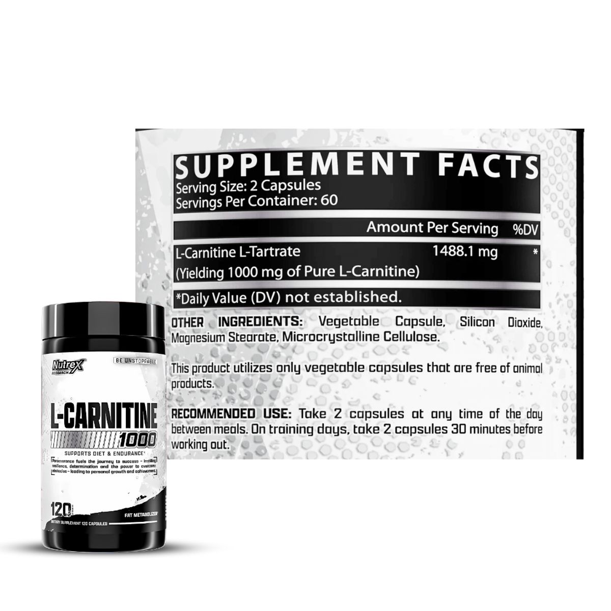 NUTREX RESEARCH - L-Carnitine 1000 Nutrex Research / Carnitina Nutrex Research - 120 Cápsulas