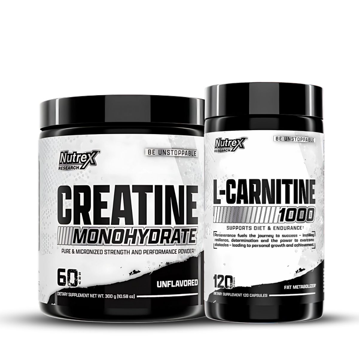 NUTREX RESEARCH - Creatina Nutrex Research 300 g + L-Carnitine 1000 Nutrex / Carnitina Nutrex Research - 120 Cápsulas