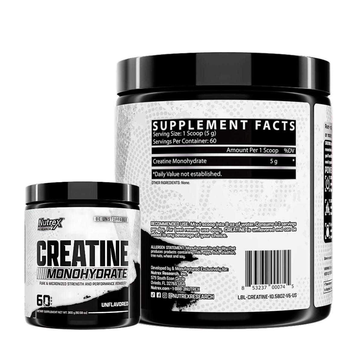 NUTREX RESEARCH - Creatina Nutrex Research 300 g + L-Carnitine 1000 Nutrex / Carnitina Nutrex Research - 120 Cápsulas