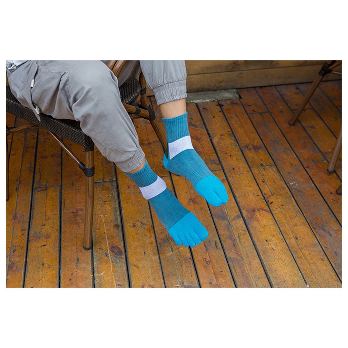 ZIMRAHYG - Calcetines Del Dedo Del Pie Deportivos Correr 2 Pares