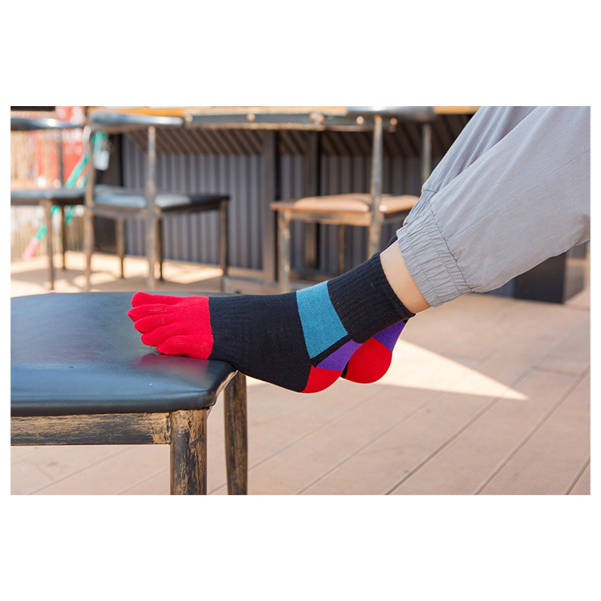 ZIMRAHYG - Calcetines Del Dedo Del Pie Deportivos Correr 2 Pares