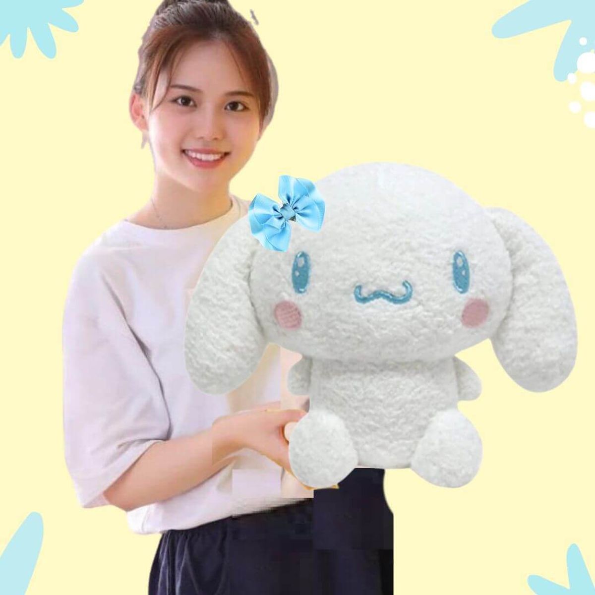 GENERICO - Peluche Cinamorl Lazo Celeste - Mide 42 cm alto