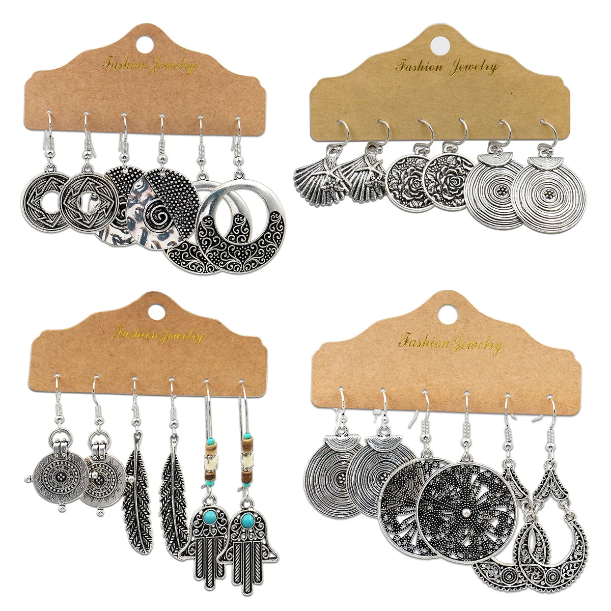 ZIMRAHYG - 12 Pares Bohemios Pendientes Vintage Pendientes Largos