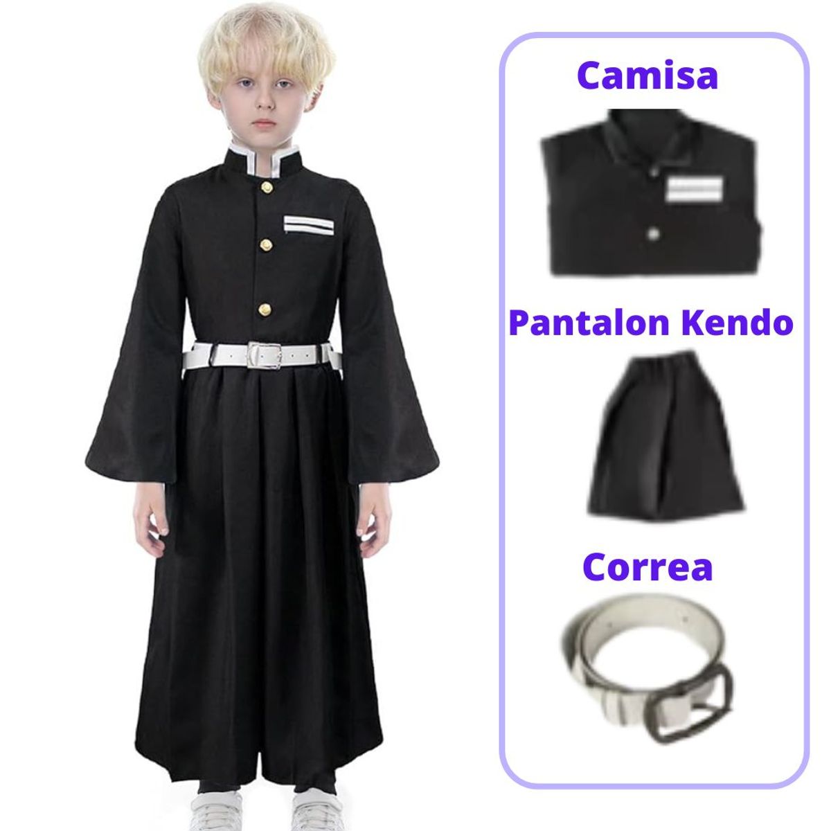 GENERICO - Disfraz Tokito Muichiro Slayer Traje - Tallas desde 10 M