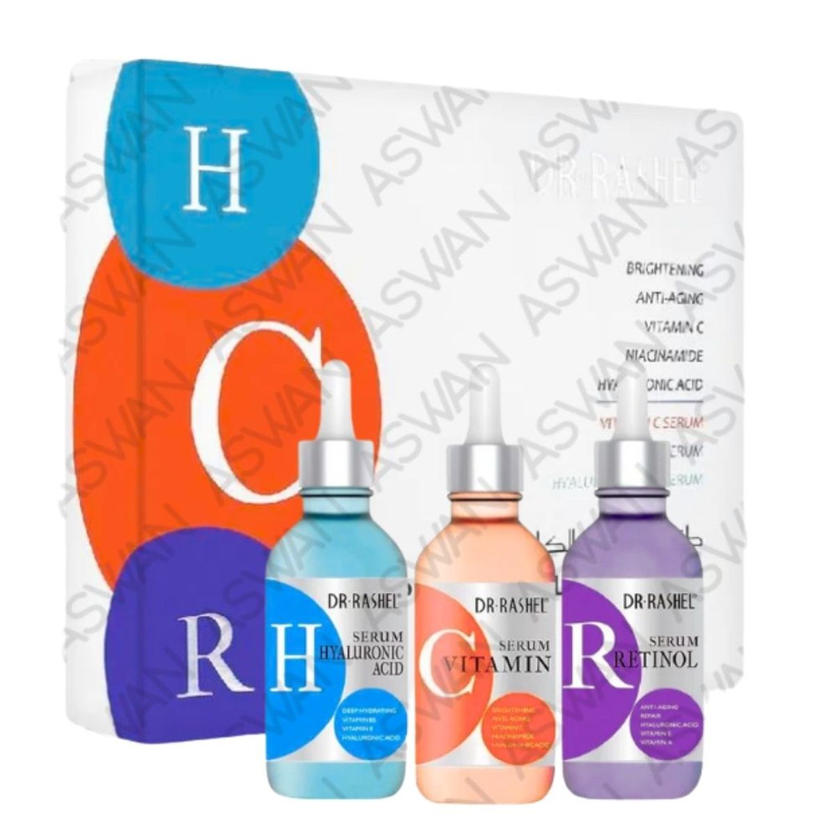 GENERICO - Kit Serum 3 en 1 Vitamina C Ácido Hialuronico Retinol 30ml - DR RASHEL