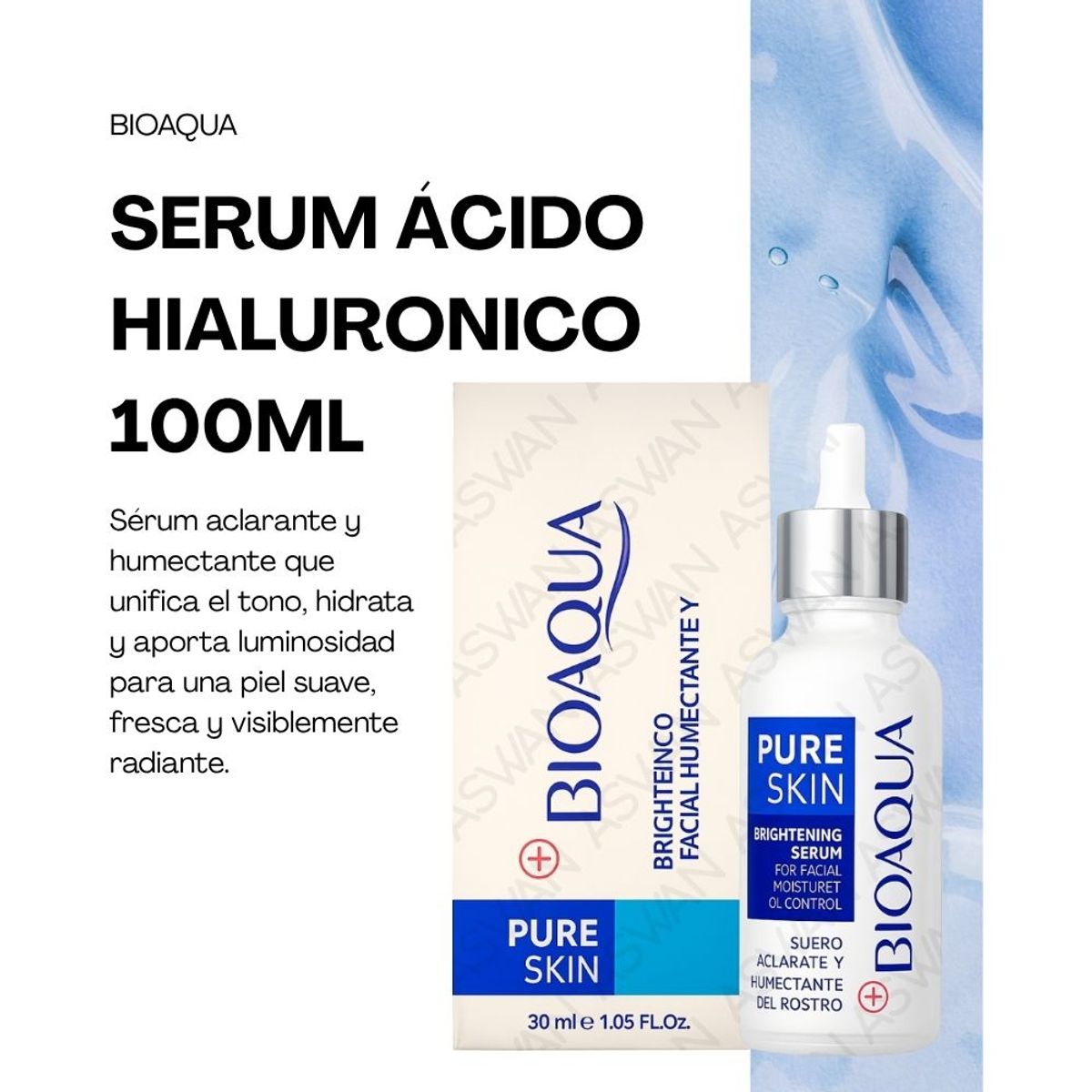 BIOAQUA - Serum Aclarante y Humectante Pure Skin 30ml - BIOAQUA